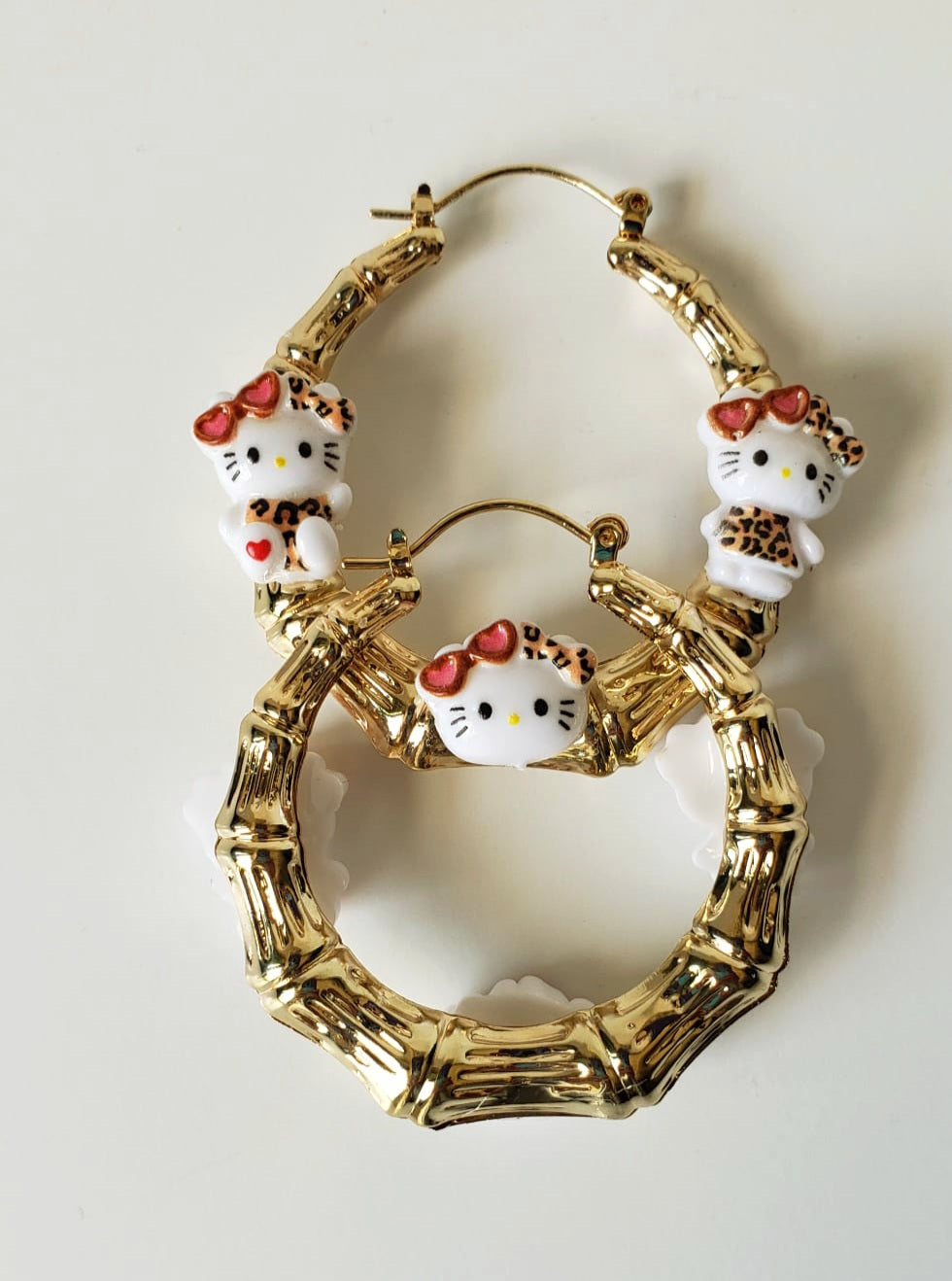 Gold-plated Round Hoop Earrings Girls (kids) HK charms