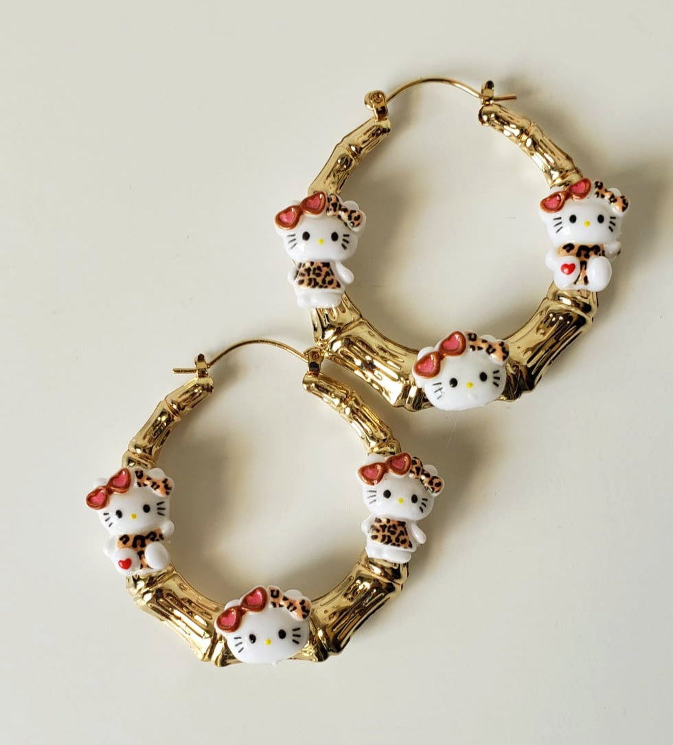 Gold-plated Round Hoop Earrings Girls (kids) HK charms