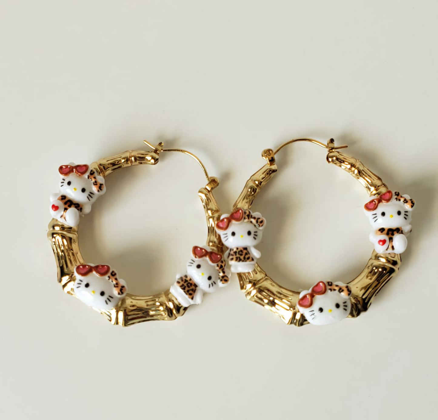 Gold-plated Round Hoop Earrings Girls (kids) HK charms