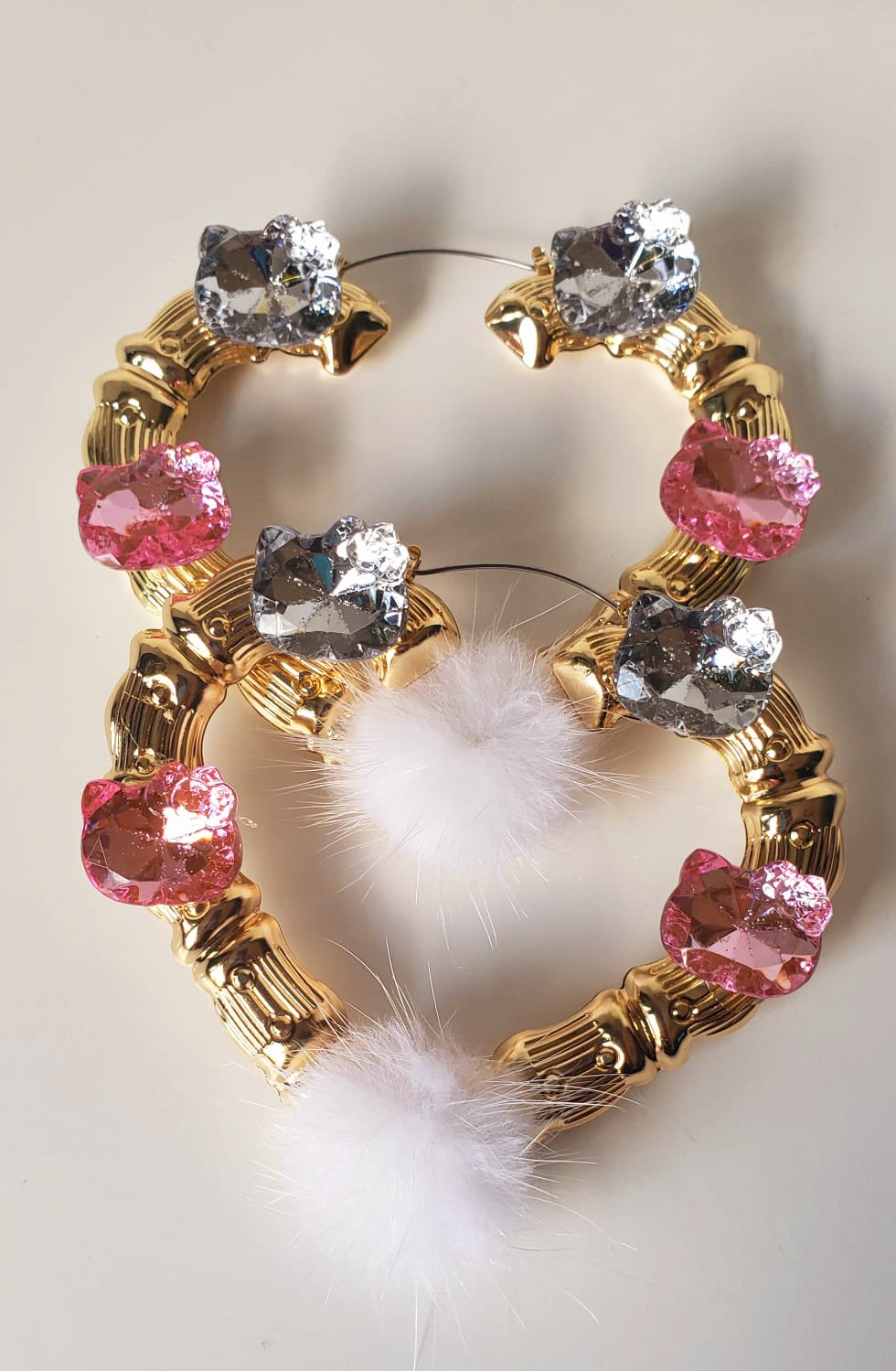 Gold- plated Hoop Earrings HK Fur Baby