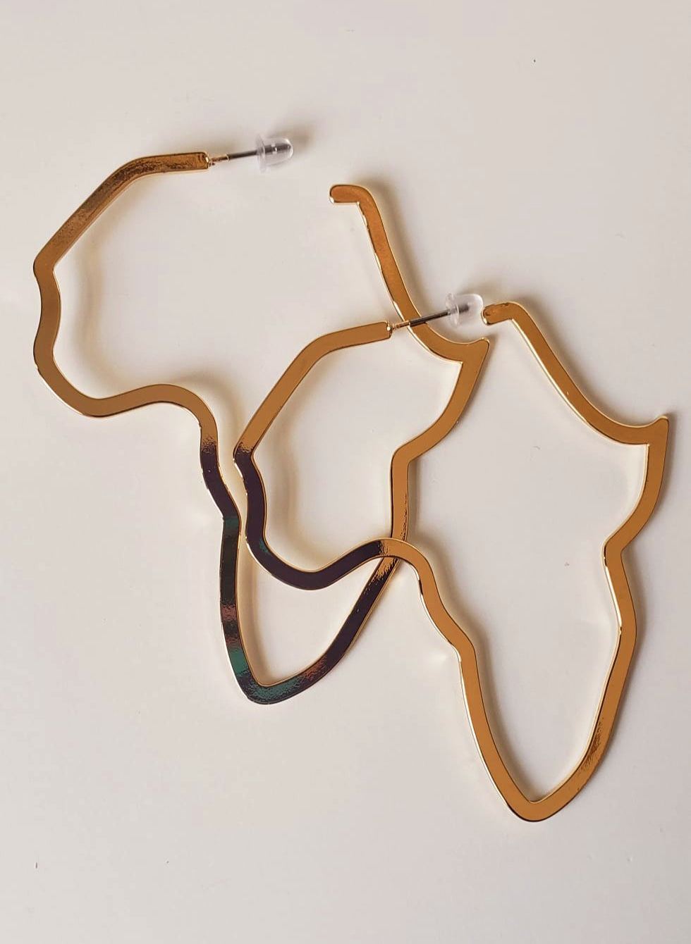 Gold-plated Earring- Africa Continent Shaped