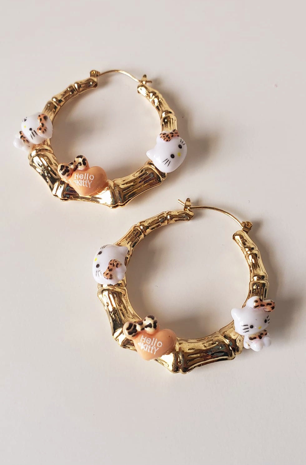 Gold-plated Hoop Earrings Children's HK with charms
