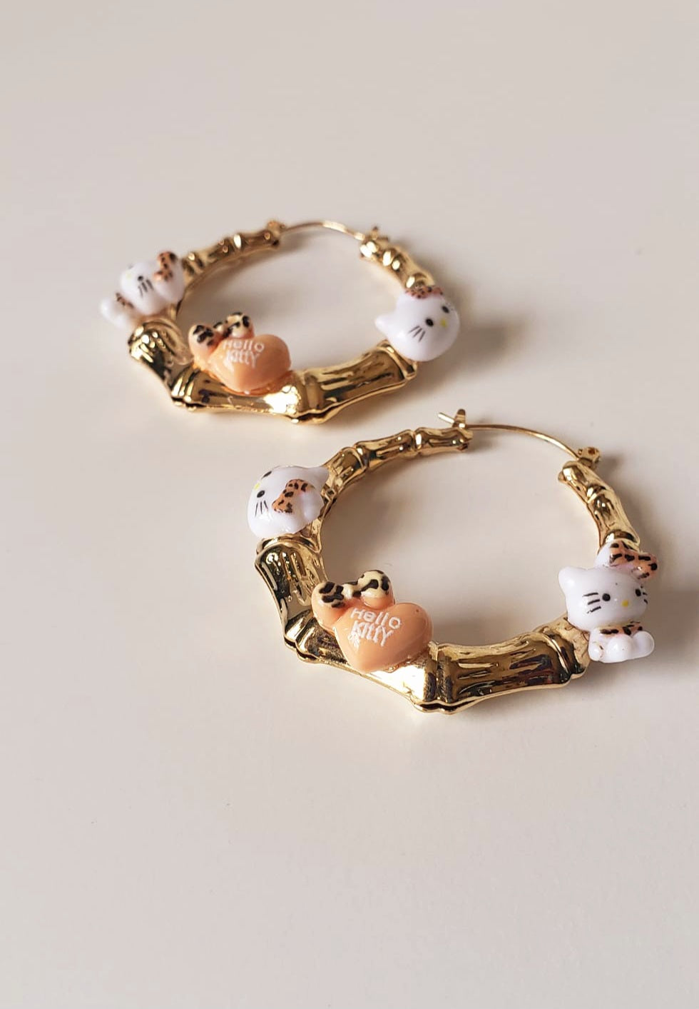 Gold-plated Hoop Earrings Children's HK with charms
