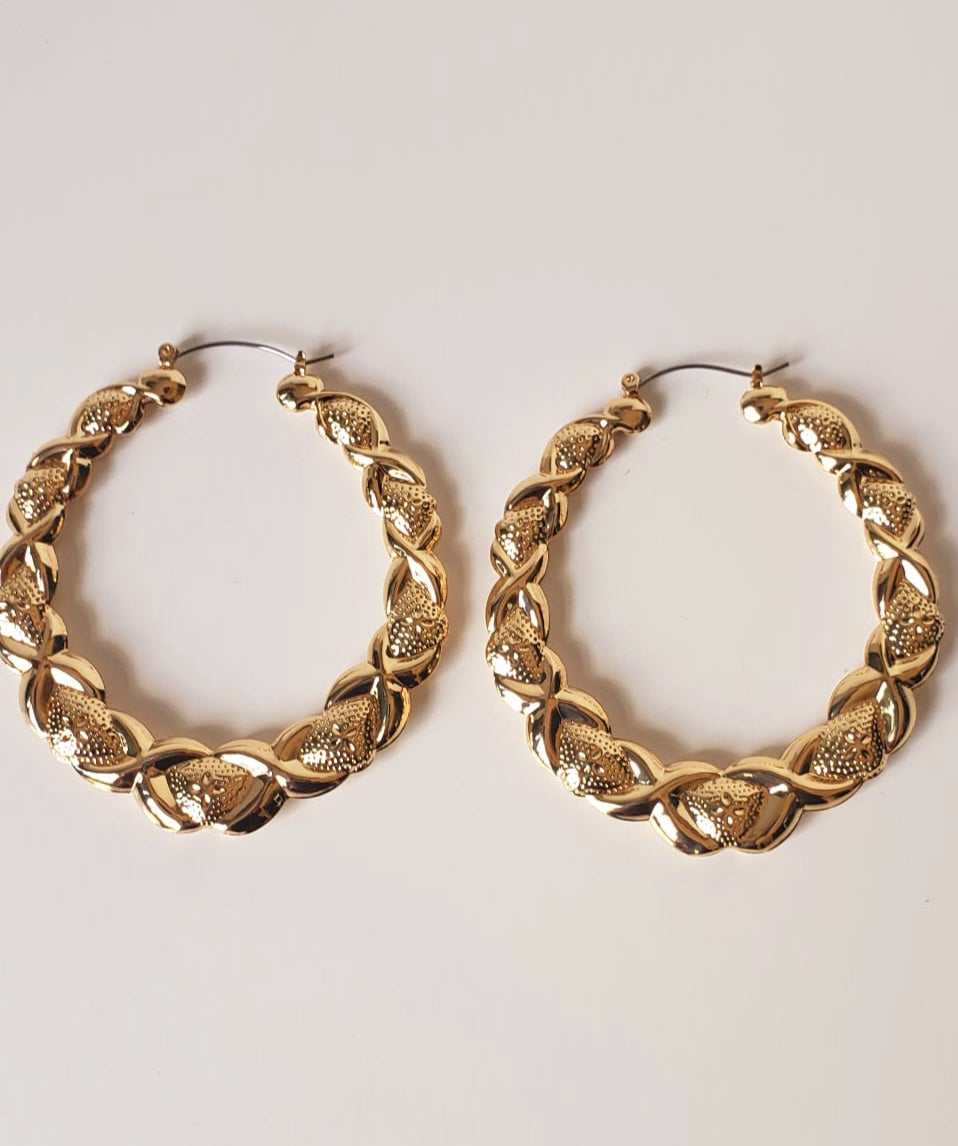 Gold-plated XOXO Hoop Earrings