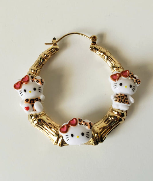 Gold-plated Round Hoop Earrings Girls (kids) HK charms