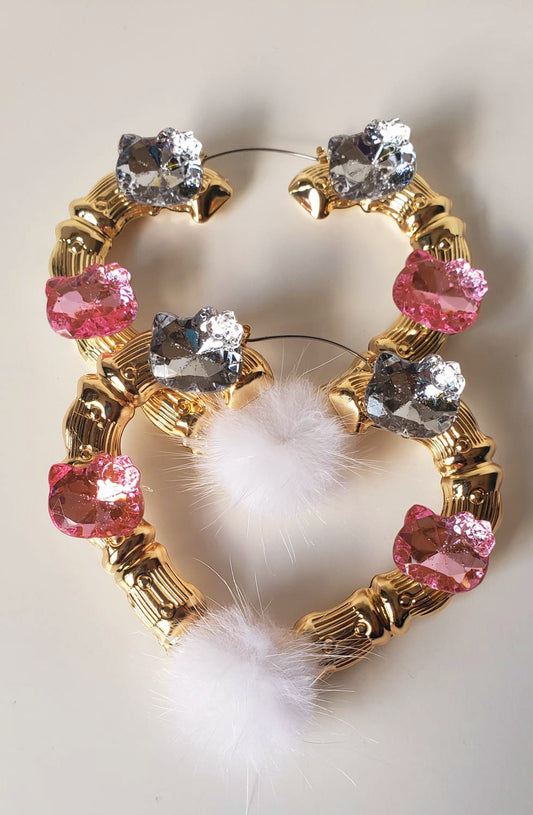 Gold- plated Hoop Earrings HK Fur Baby