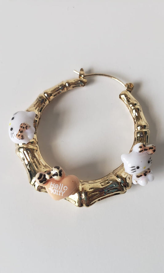Gold-plated Hoop Earrings Children's HK with charms