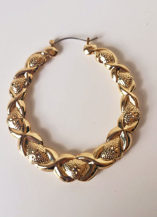 Gold-plated XOXO Hoop Earrings