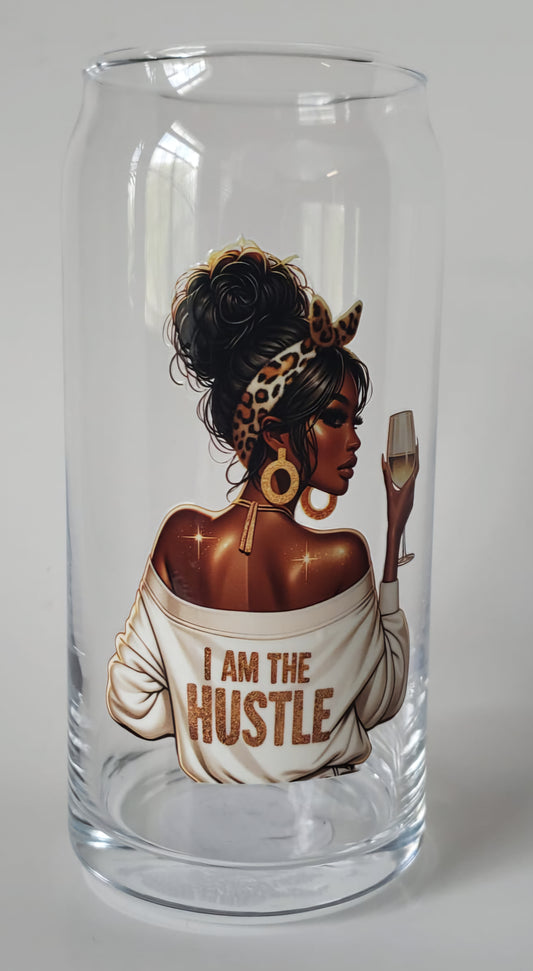 Glass Cups 20oz. without lid or straw- Black Girl Art