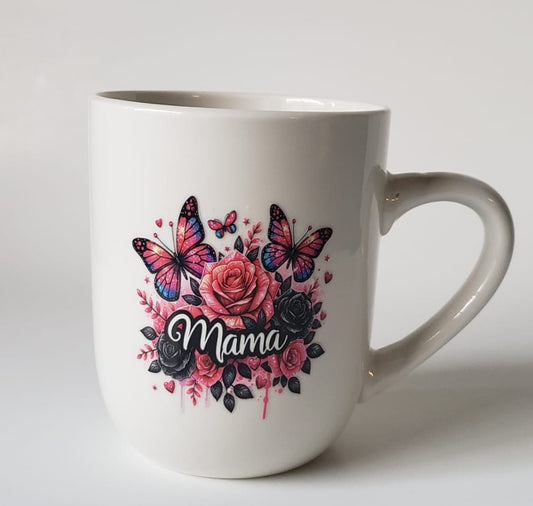 Mother's Day Mugs Flower Design with Butterflies 12oz.